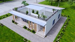 33×33 Feet Small House Plan 10×10 Meter 3 Bed 2 Bath Terrace PDF & A4 Hard Copy