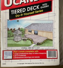 UCANDO X6025 Tierd Deck W/Gazebo Plans Rebagged With Material List NOS