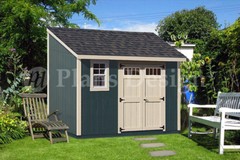 8′ x 12′ Backyard Deluxe Storage Shed Plans Blueprint, Lean-To Design #D0812L