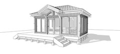 25×18 Backyard Office / Bar / Tiny House Architectural Build Plans PDF Download