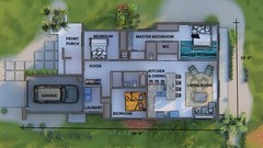 CADFILE BLUEPRINTS CONTEMPORARY HOUSE PLAN ARCHUP #114