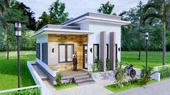 Custom Small House Plan 6×8 Meter 20×27 Feet 2 Bed 1 Bath Terrace (A4 Hard Copy)