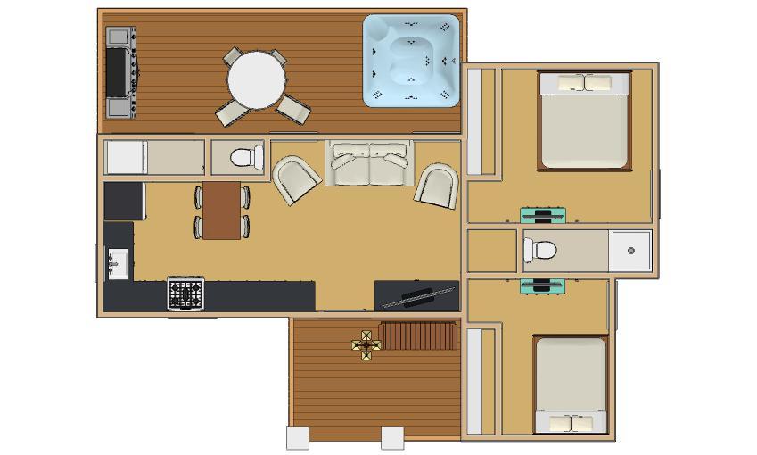 602sqft – 25’x38′ – 2bedrms1.5baths -Small House design – ala cart