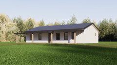 House Plan, Barndominium, 4 Bedroom 2 Bath with Porch, 1500 sf | PDF DOWNLOAD