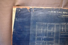 Antique Lal Bagh Palace Indore Architectural Top Plan & Lay-Out 1926 Circa Old”1