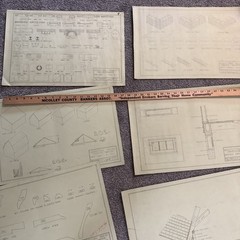 Architectural House Blueprints Plans Mid Century Modern Home 1941 MN 17 Pieces Z