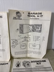 Vintage Handyman Kits Lot Of 4 Dog House Workbench Garage Tool
