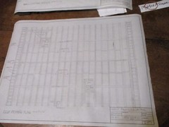 MODIFIED A-FRAME CABIN PLANS HAND-DRAWN ARCH COPIES 1400 SQ FT . HOBBY ROOM.