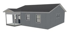 Complete Construction Plans PDF for residence or cabin 1024 SF 2BR 1B 1/4″ Scale
