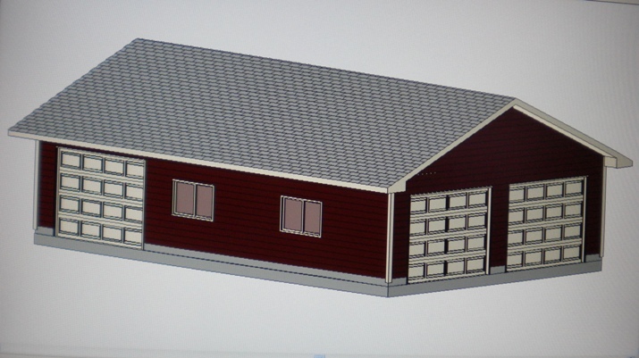 PERMIT READY 24′ X 36′ GARAGE PLAN DRAWN TO SCALE BLUEPRINTS AND MATERIALS LIST
