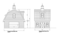 18’X24′- 24’X18′ ONE CAR GARAGE PLANS GAMBREL ROOF GARAGE PLAN 18-1824-GMB-7