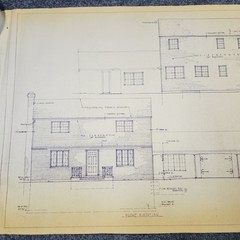 Vintage House Blueprint 33×17 1964 Mid Century Modern Drawing Art Glen Ellyn IL