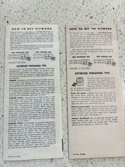 1950’s-60’s Lumber Store Handouts For Plywood Projects – Blueprints – Lot Of 14