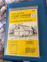 Vintage 70s National Plan Service P-2007 2-Car Garage + 2nd Floor Storage