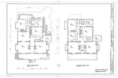 Victorian Farmhouse Style home plan, many bedrooms, porch, architectural prints