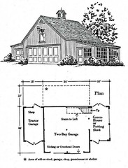 6 Gardeners’ Barn and Garage Designs – Complete Pole-Barn Building Plans (B10)