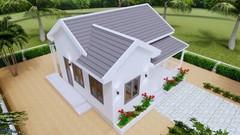 24×20 Feet Tiny House Plans 7×6 Meter One Bed Gable Roof PDF Plan (A4 Hard Copy)