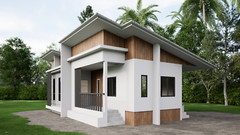 43 x 30 Feet Budget Friendly Single Story House Plan & 3D images , CAD file,PDF