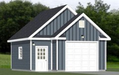 20×24 1-Car Garage — 456 sq ft — PDF Floor Plan — Model 5A