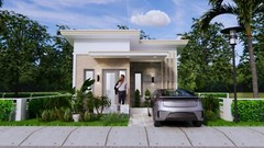 20×23 feet Small House 6×7 meter 2 Beds 1 Bath Shed Roof PDF & (A4 Hard Copy)
