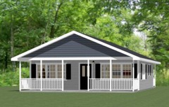 28×32 House — 1 Bedroom 1 Bath — 895 sq ft — PDF Floor Plan — Model 1A