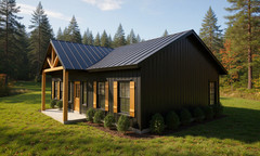1,100 Sqft of Living space – 3bed 2 bath Small Modern Farm House