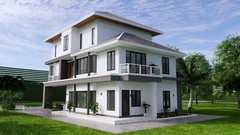 House Plan 26×49 Feet 8×15 Meter 5 Beds 5 Baths Hip Roof PDF Plan (A4 Hard Copy)