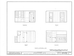 Cape Cod colonial house, 3 bedroom floor plan, architectural drawings & details