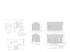 SMALL HOUSE PLAN 24×12 12×24 SMALL HOUSE RANCH GABLE ROOF PLAN # 0917 SH