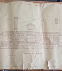 Original Vintage Architectural Drawings MCM Home Bungalow Elevation Plans