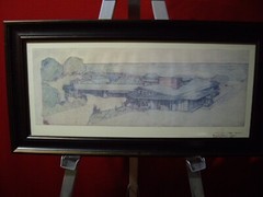 Vintage 1936 Frank Lloyd Wright Plate 80 Paul R. Hanna House Stanford, CA