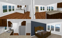 46×48 House – 1 Bedroom 1 Bath 1 RV – 1,157 sqft – PDF Floor Plan – Model 1D