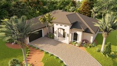 CAD FILE BLUEPRINTS MEDITERRANEAN HOUSE PLAN ARCHUP #104M
