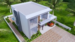 25×30 Feet House Design Plans 7.5×9 Meter 4 Bed 4 Bath PDF Plans (+A4 Hard Copy)