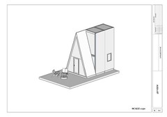 A-Frame low Budget 16’x12’ Tiny House Plan & CAD File,PDF Blueprint,3D Image