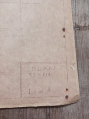 Vintage Set Of House Plans Large Blue Print Packet