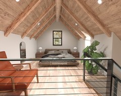 Modern 2 Bedroom Cabin w/ Loft Architectural & Construction Plans – PDF Download