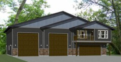 60×50 Apartment with 2-Car 2-RV Garage – PDF FloorPlan – 1,694 sqft – Model 1A