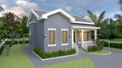 30×30 Feet House Plan 9×9 Meter 2 Bed 1 bath Gable Roof PDF Plan (A4 Hard Copy)