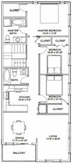 60×50 Apartment with 2-Car 2-RV Garage – PDF FloorPlan – 1,703 sqft – Model 1E