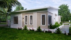 49×30 Feet House Plan 15×9 Meter with 3 Beds 3 Baths Shed Roof (A4 Hard Copy)