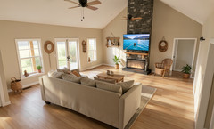 Classic Country Farmhouse Plan: 2,250 (Living) Sqft-3 Bedroom-2.5 bath-Office-Di