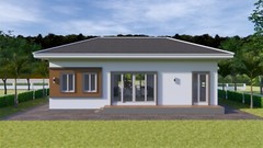House Plan 12×8 Meter 40×27 Feet 3 Beds 2 Baths Hip Roof PDF (A4 Hard Copy)
