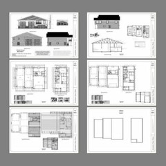 60×44 Apartment with 2-Car 2-RV Garage – PDF FloorPlan – 1,415 sqft – Model 1