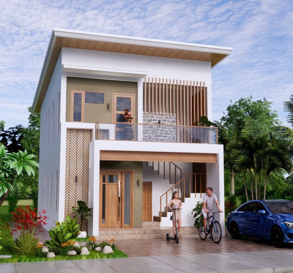 20×30 Duplex House 6×9 Meter 2 Beds 1 Bath Each Floor Shed PDF & A4 Hard Copy
