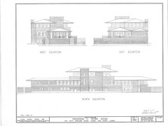 Frank Lloyd Wright Prairie Style Home – Robie House, 25 sheet set, PRINTED