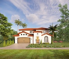 Luxury Modern Mediterranean House Plan Design – 4 Bed 3 Bath Drawings Blueprints