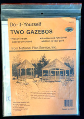 DIY Gazebo Blueprints National Plan Service X6010 Vintage 1989 Plans Complete
