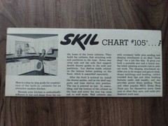MCM Kitchen Cabinets Cupboards Construction Guide Vintage 1950s Skil Chart 105