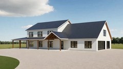 3600 Square Foot, 5 Bed, 3 Bath, Loft, 3 Car Garage Barndominium House Plans!